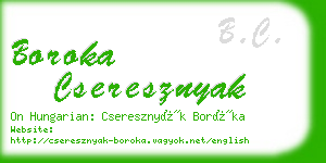 boroka cseresznyak business card